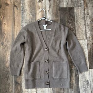 H&M Taupe Cardigan Sweater